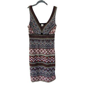 Anthropologie Akemi + Kin Geo-Embroidered Column Sleeveless Dress Size 4